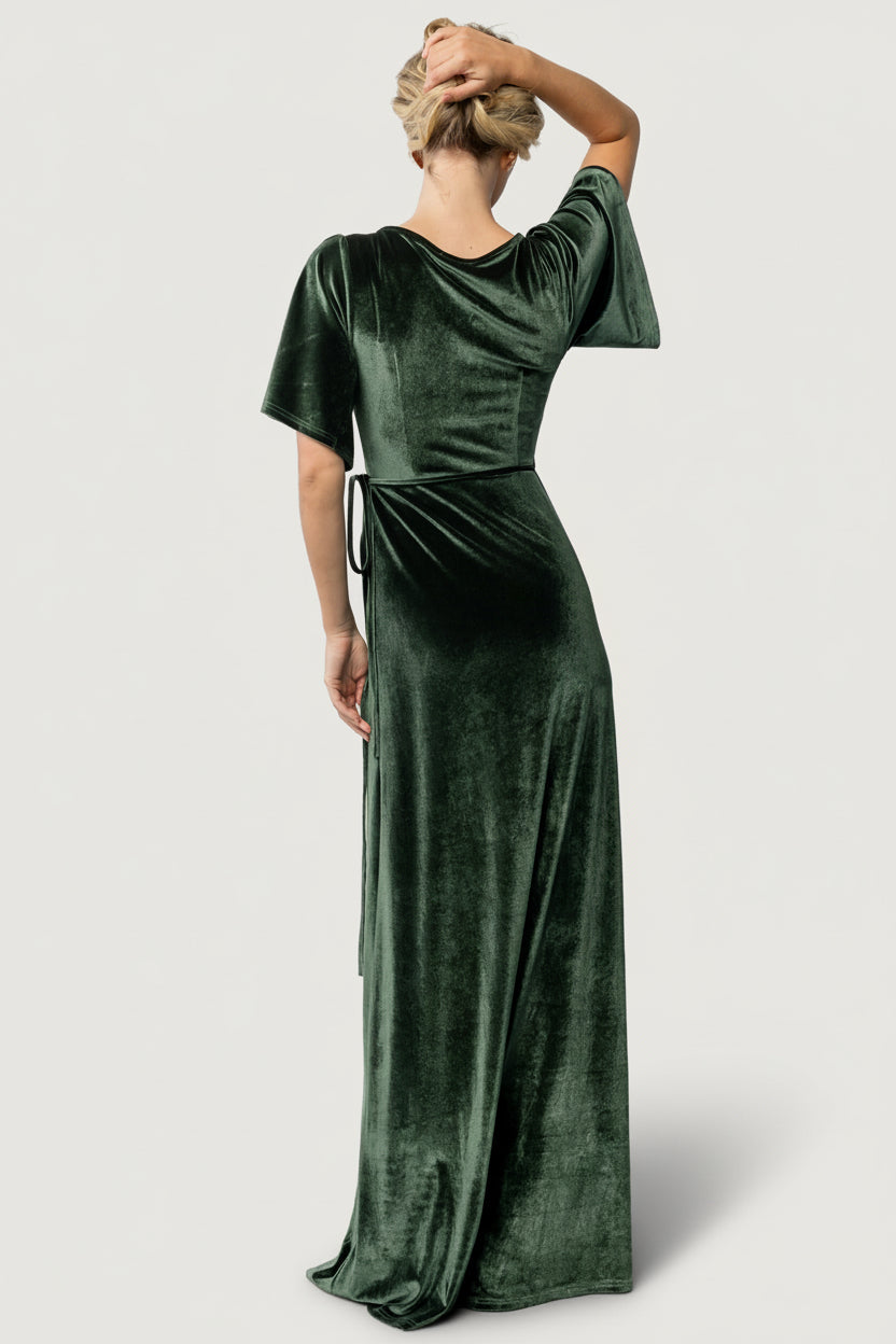 Baltic Born - Meghan Velvet Wrap Maxi Dress