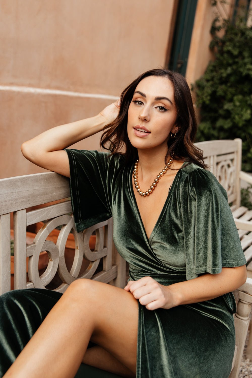 Baltic Born - Meghan Velvet Wrap Maxi Dress
