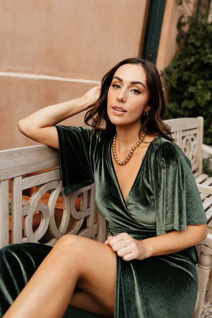 Baltic Born - Meghan Velvet Wrap Maxi Dress