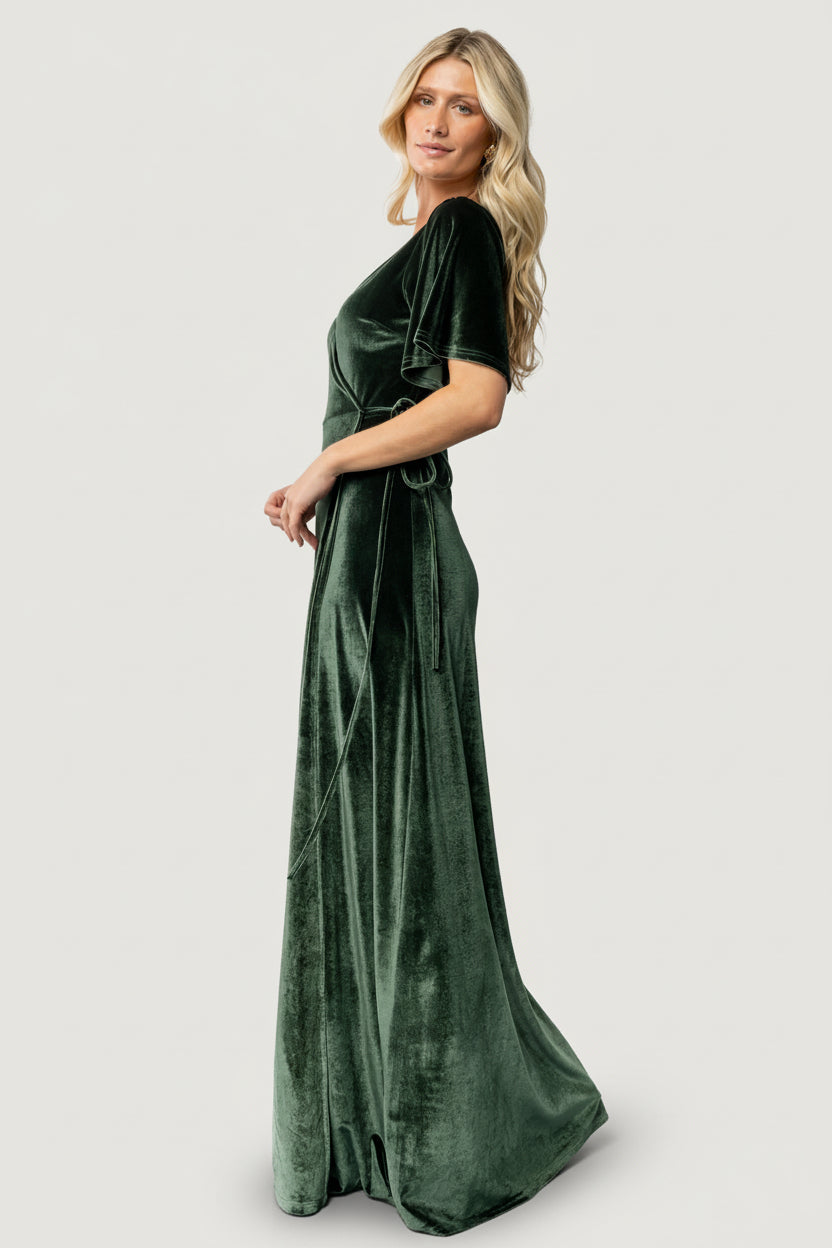 Baltic Born - Meghan Velvet Wrap Maxi Dress