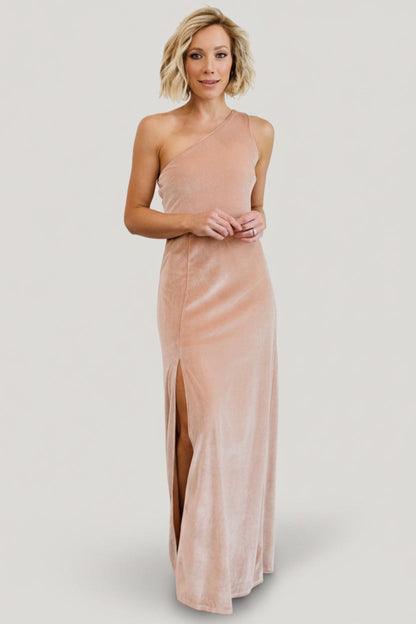 Baltic Born - Tatiana Velvet One Shoulder Maxi Dress