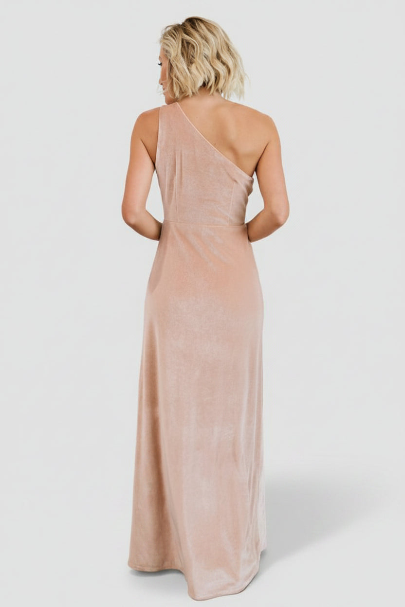 Baltic Born - Tatiana Velvet One Shoulder Maxi Dress