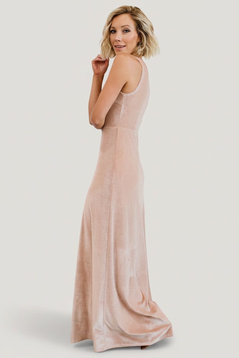 Baltic Born - Tatiana Velvet One Shoulder Maxi Dress