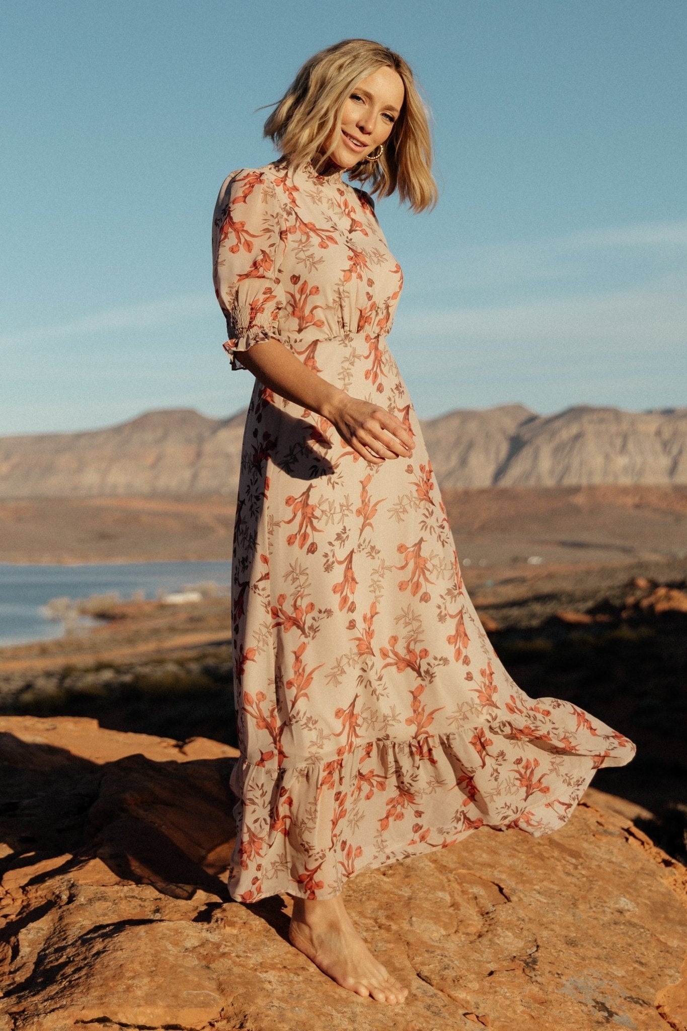 Baltic Born - Marie Mock Neck Maxi Dress