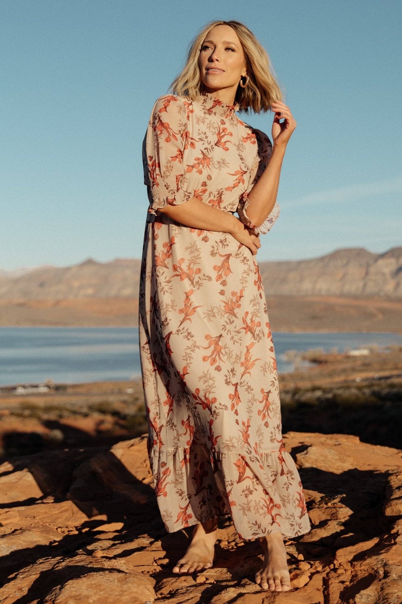 Baltic Born - Marie Mock Neck Maxi Dress