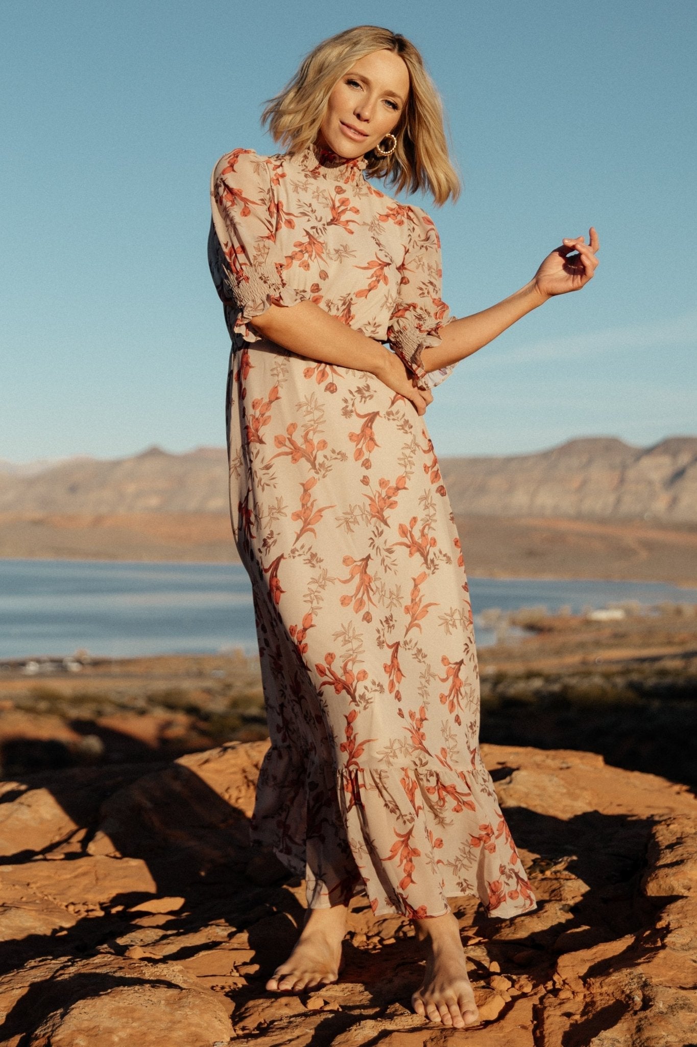 Baltic Born - Marie Mock Neck Maxi Dress