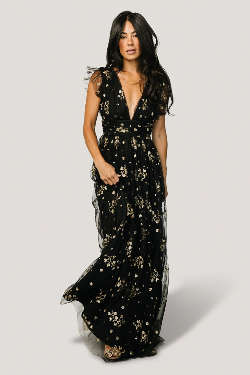 Baltic Born - Natalia Floral Embellished Maxi Dress