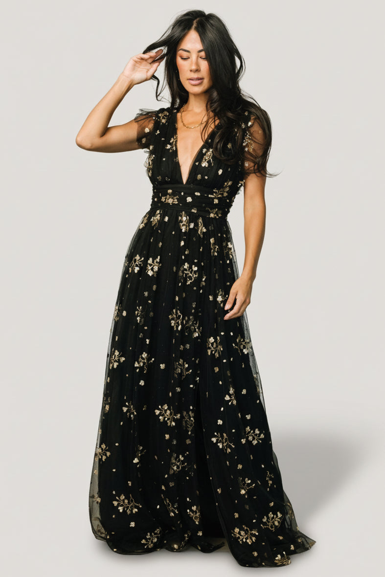 Baltic Born - Natalia Floral Embellished Maxi Dress