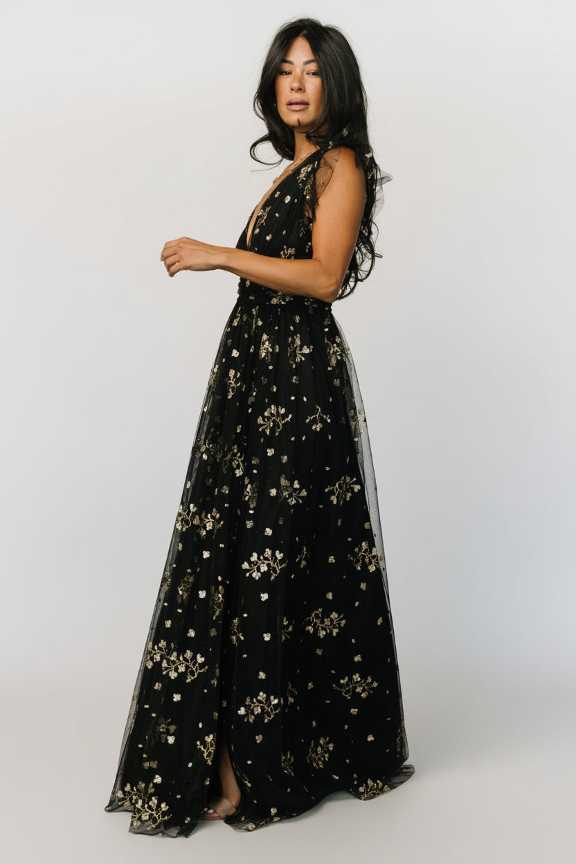Baltic Born - Natalia Floral Embellished Maxi Dress