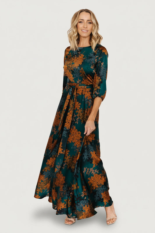 Baltic Born - Paula Satin Maxi Dress