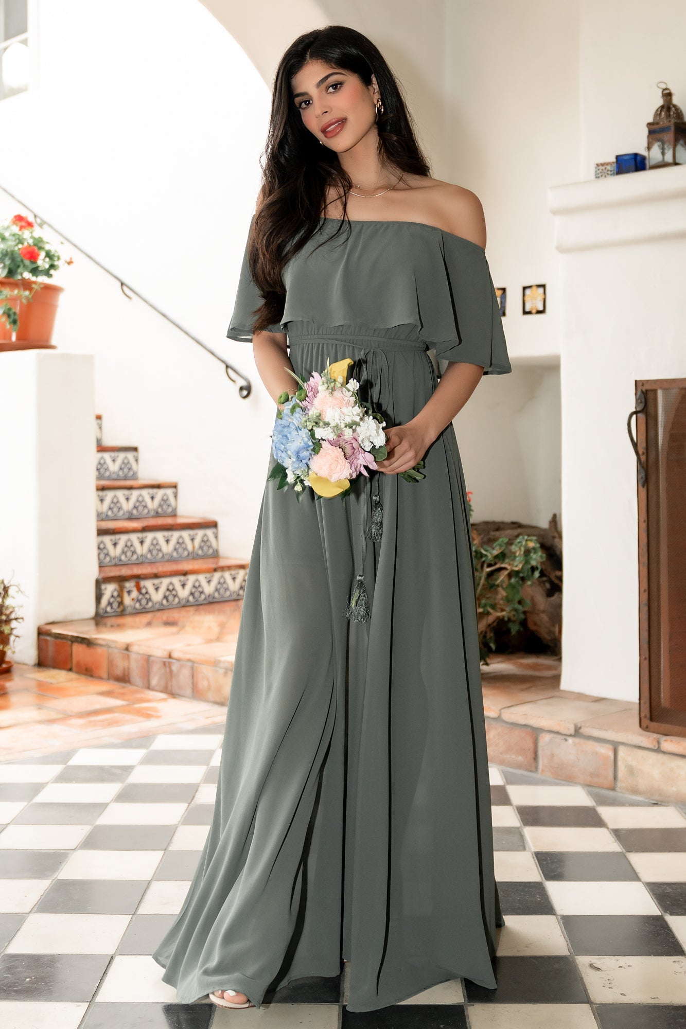 Baltic Born - Victoria Off Shoulder Maxi Dress
