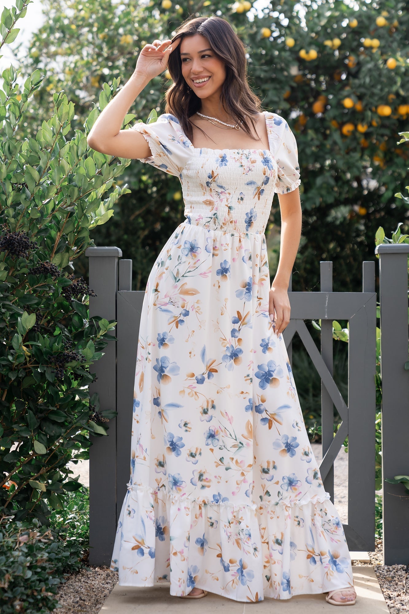 Baltic Born - Capri Smocked Maxi Dress
