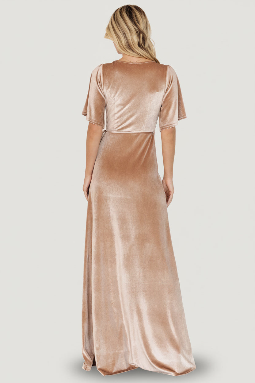 Baltic Born - Meghan Velvet Wrap Maxi Dress