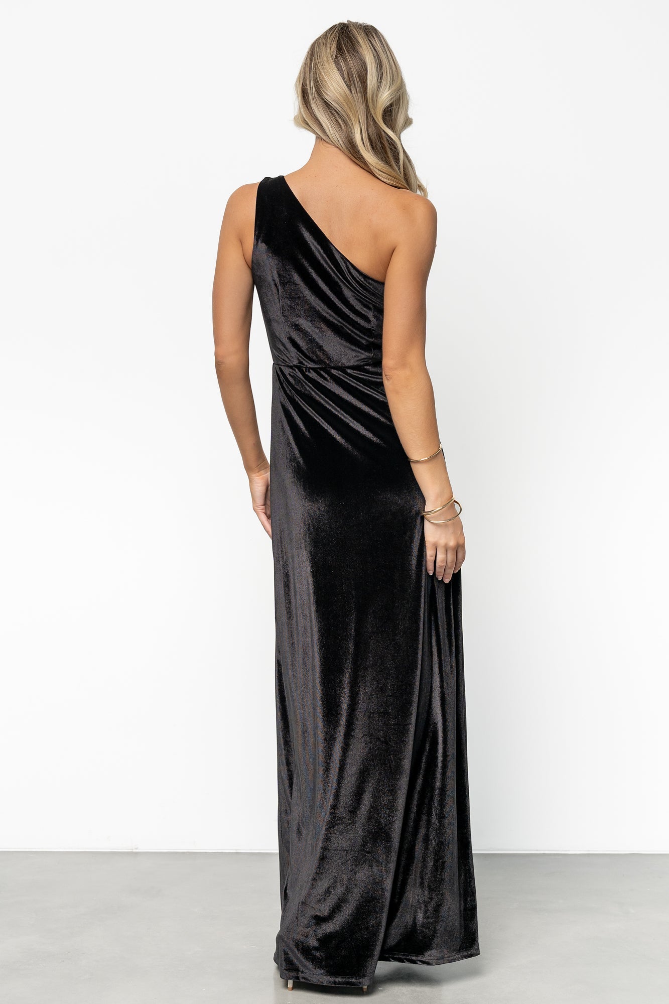 Baltic Born - Tatiana Velvet One Shoulder Maxi Dress