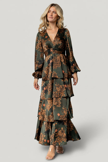 Baltic Born - Montrouge Tiered Satin Dress