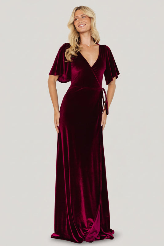 Baltic Born - Meghan Velvet Wrap Maxi Dress