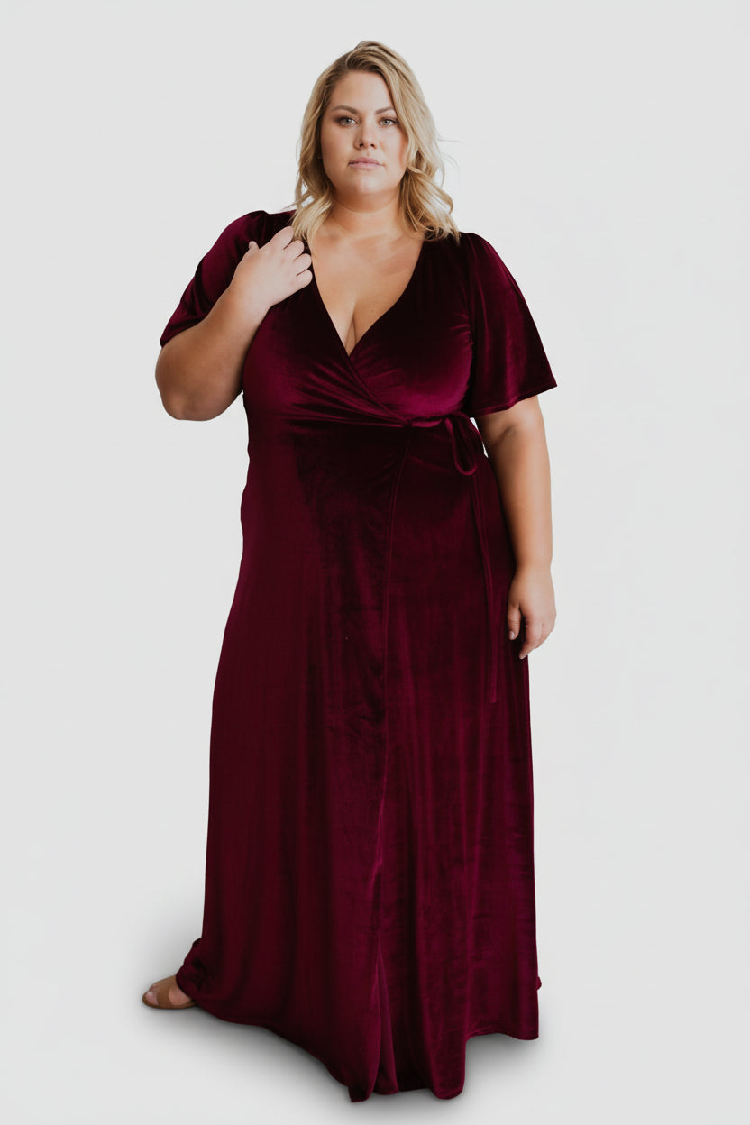 Baltic Born - Meghan Velvet Wrap Maxi Dress