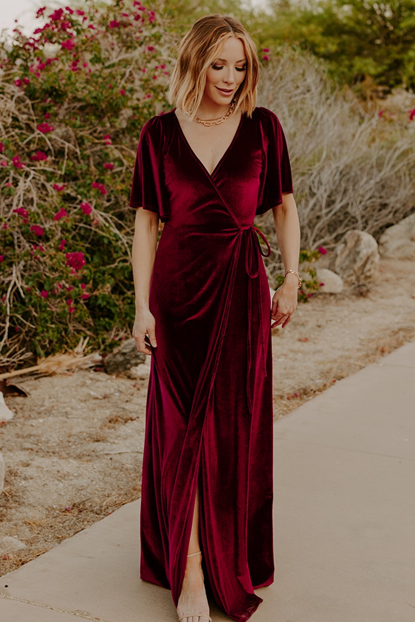 Baltic Born - Meghan Velvet Wrap Maxi Dress