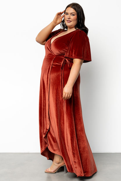Baltic Born - Katelyn Velvet Maxi Wrap Dress