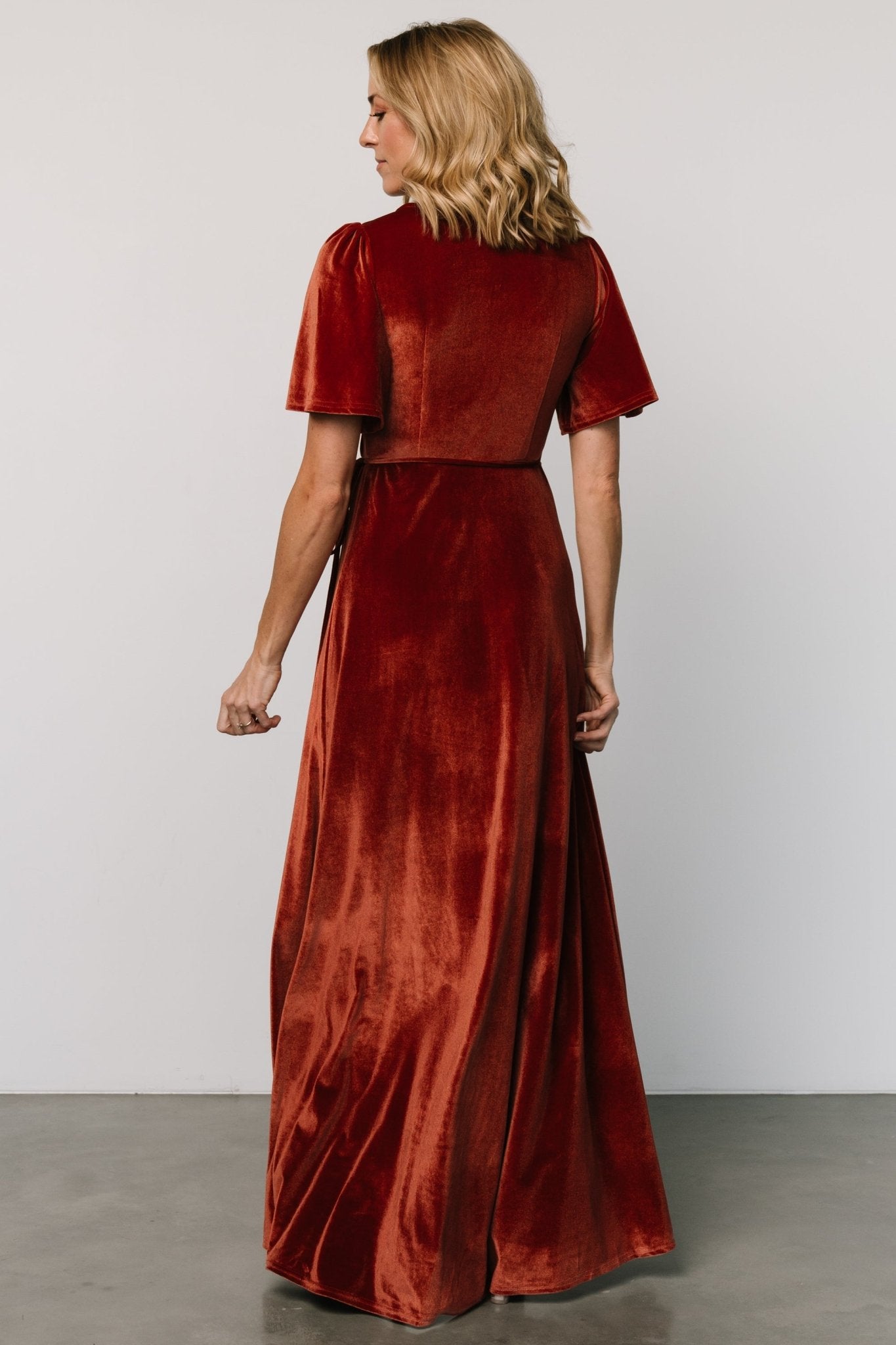 Baltic Born - Katelyn Velvet Maxi Wrap Dress