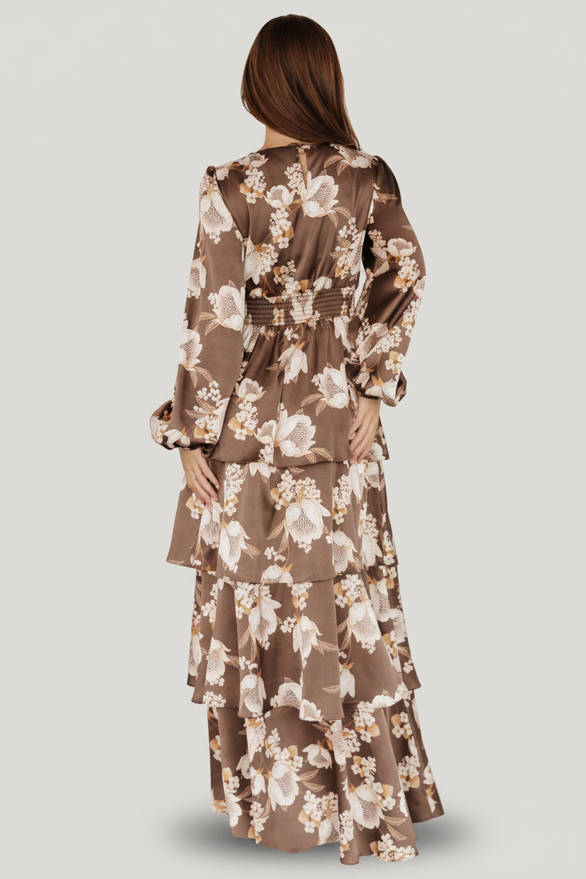 Baltic Born - Montrouge Tiered Satin Dress