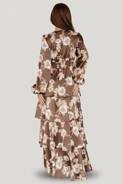 Baltic Born - Montrouge Tiered Satin Dress