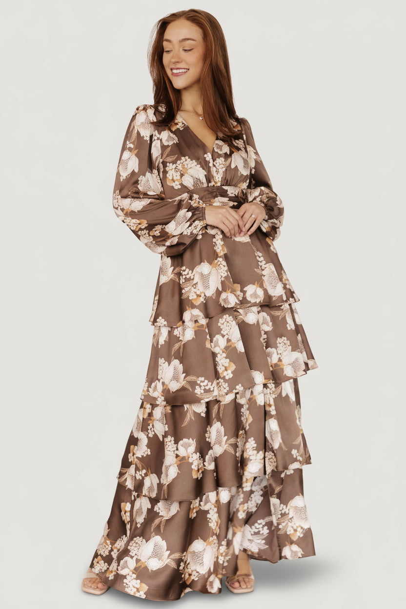 Baltic Born - Montrouge Tiered Satin Dress