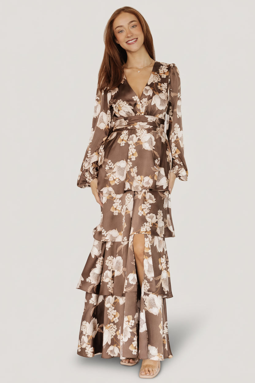 Baltic Born - Montrouge Tiered Satin Dress