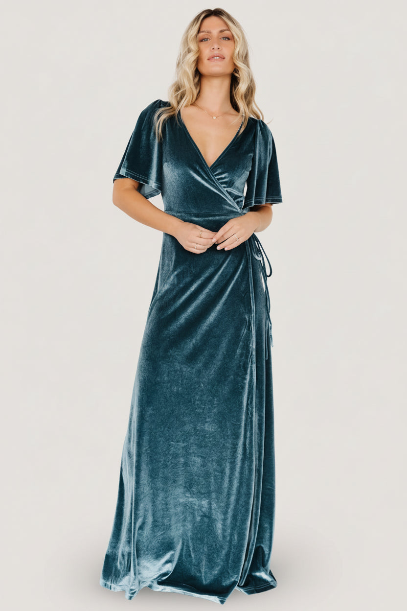Baltic Born - Meghan Velvet Wrap Maxi Dress