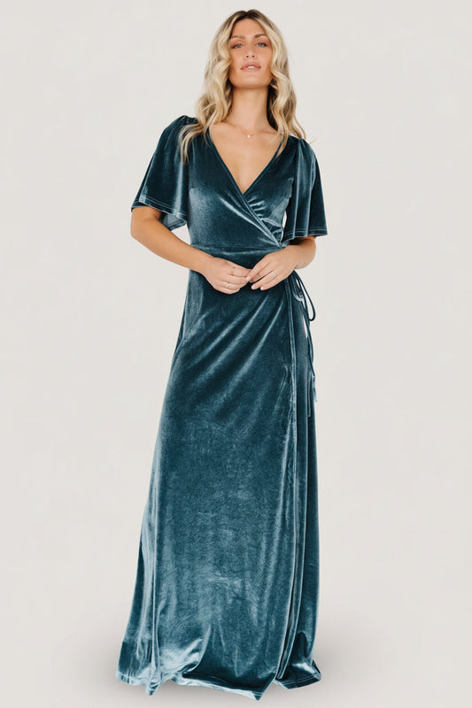 Baltic Born - Meghan Velvet Wrap Maxi Dress