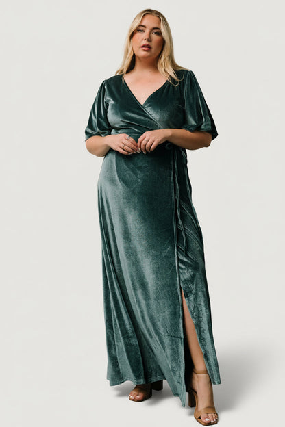 Baltic Born - Meghan Velvet Wrap Maxi Dress