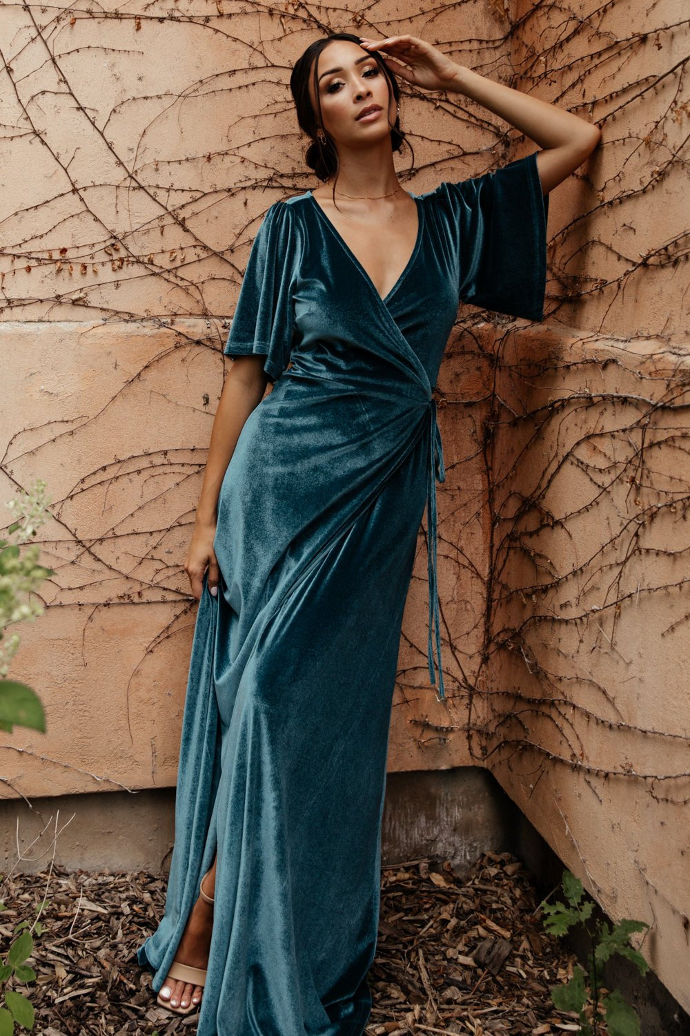Baltic Born - Meghan Velvet Wrap Maxi Dress