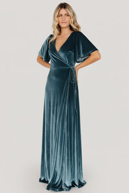 Baltic Born - Meghan Velvet Wrap Maxi Dress