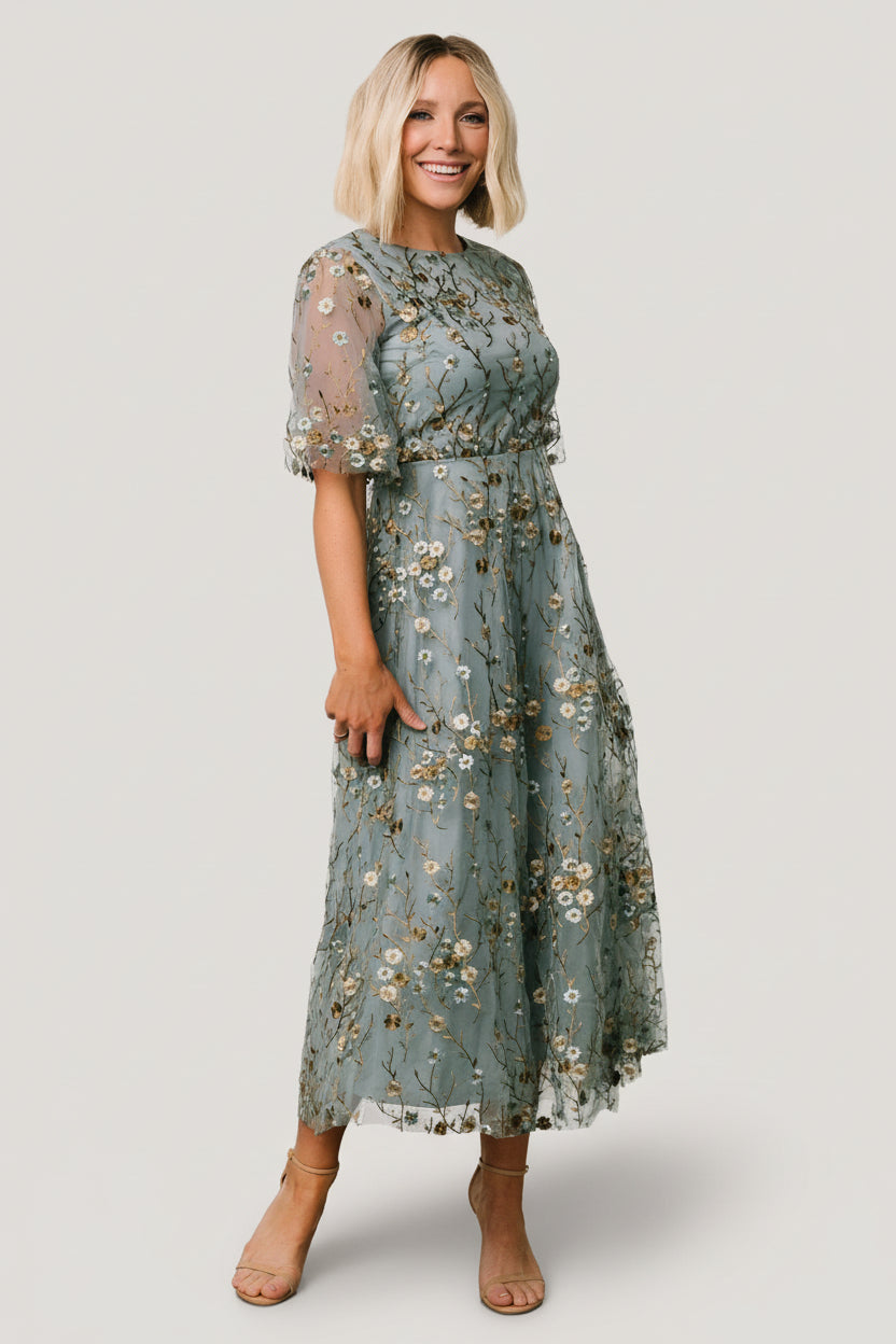 Baltic Born - Arabella Embroidered Tulle Maxi Dress