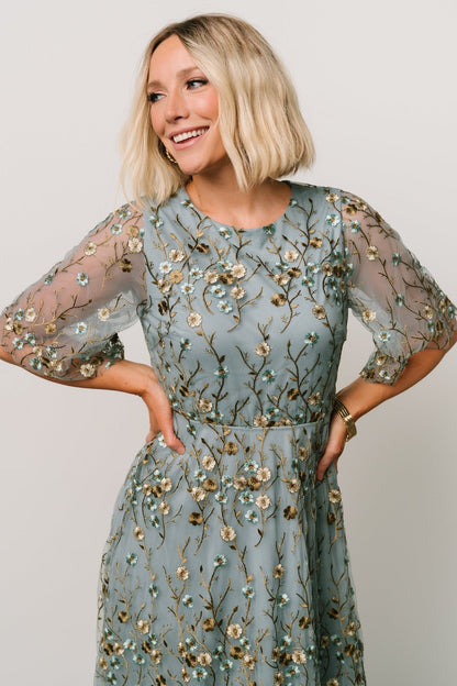 Baltic Born - Arabella Embroidered Tulle Maxi Dress