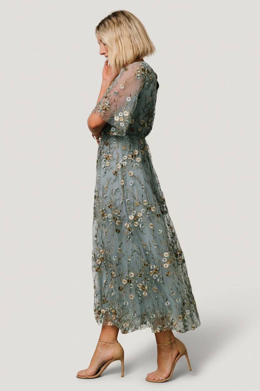 Baltic Born - Arabella Embroidered Tulle Maxi Dress
