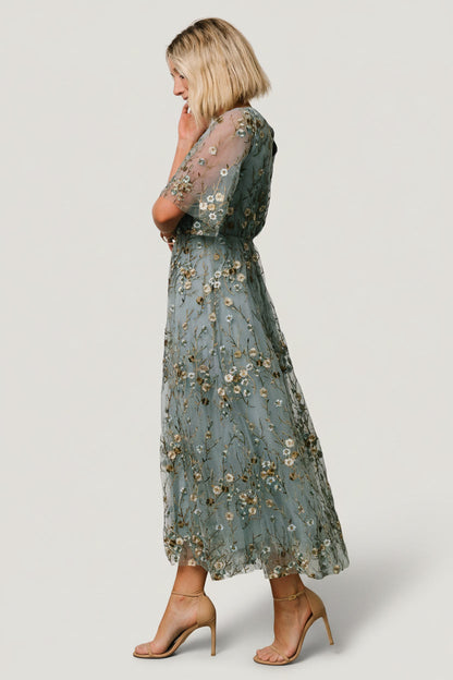 Baltic Born - Arabella Embroidered Tulle Maxi Dress