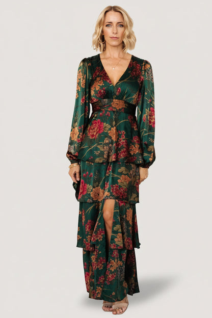 Baltic Born - Montrouge Tiered Satin Dress