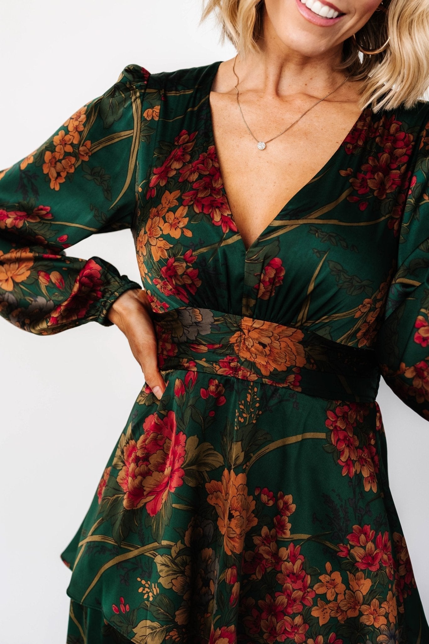Baltic Born - Montrouge Tiered Satin Dress