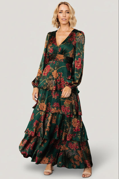 Baltic Born - Montrouge Tiered Satin Dress