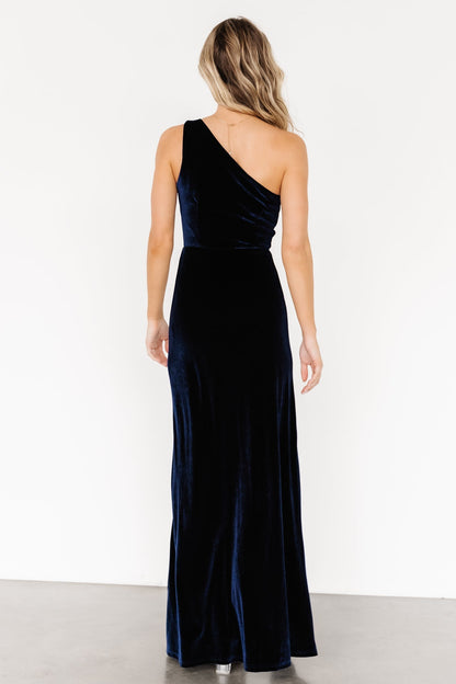 Baltic Born - Tatiana Velvet One Shoulder Maxi Dress