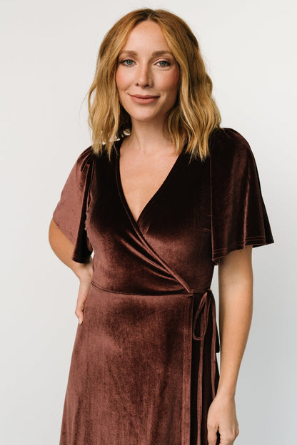 Baltic Born - Katelyn Velvet Maxi Wrap Dress