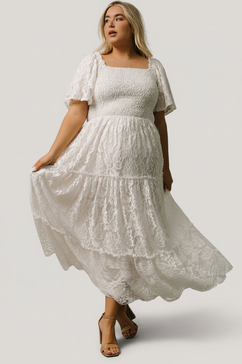 Baltic Born - Aspen Smocked Lace Maxi Dress