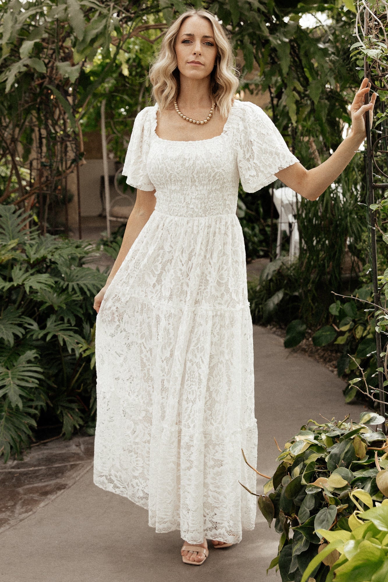 Baltic Born - Aspen Smocked Lace Maxi Dress