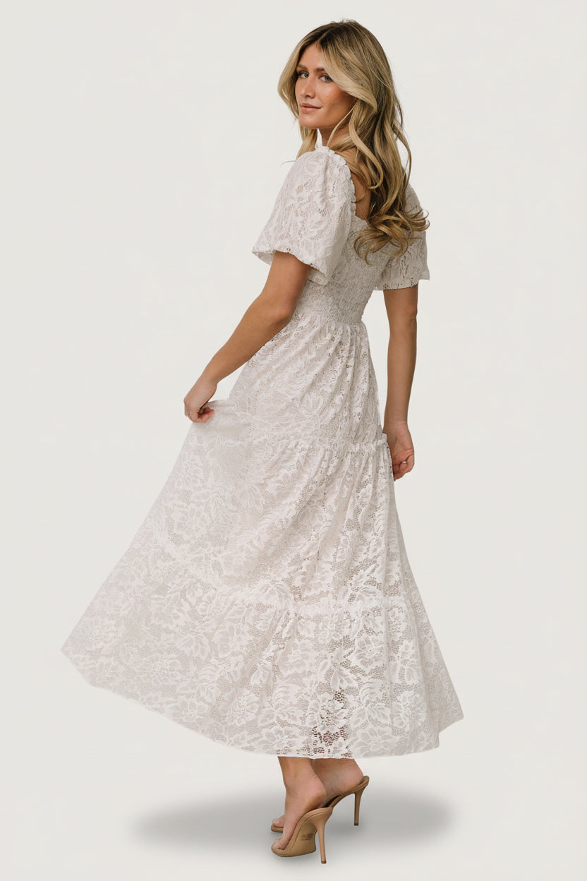 Baltic Born - Aspen Smocked Lace Maxi Dress