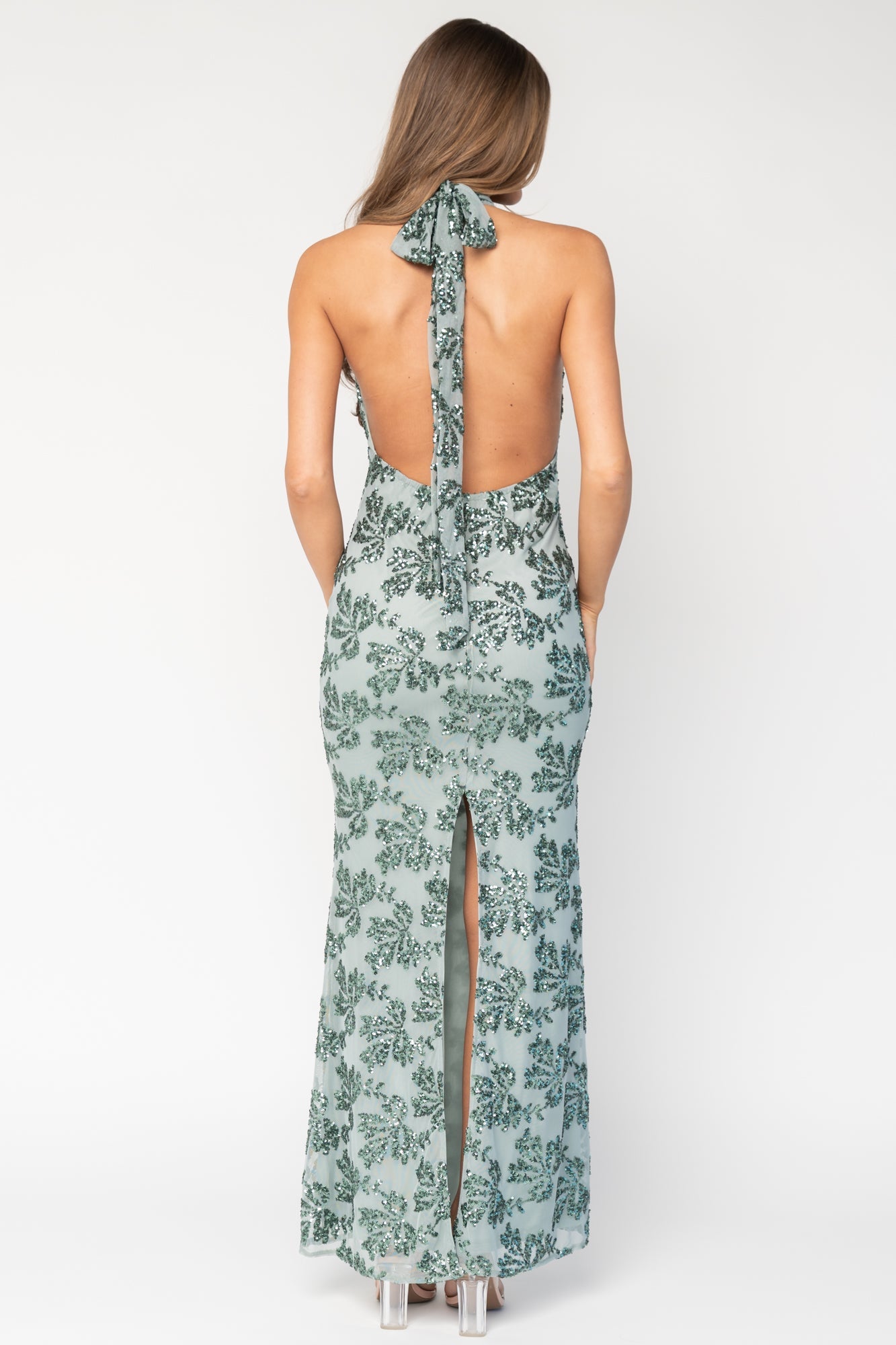 Baltic Born - Gabriella Sequin Halter Gown