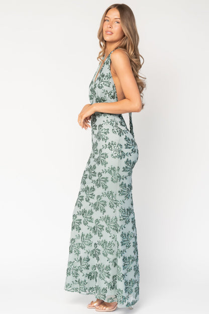 Baltic Born - Gabriella Sequin Halter Gown