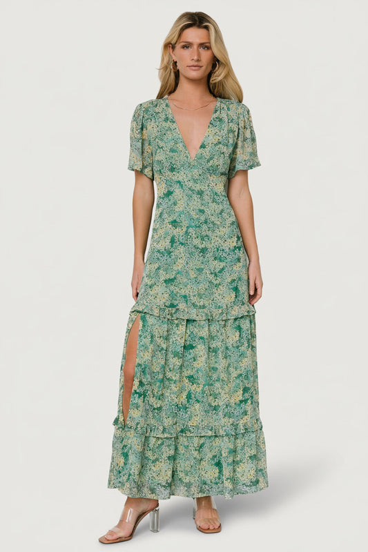 Baltic Born - Audrey Deep V Maxi Dress