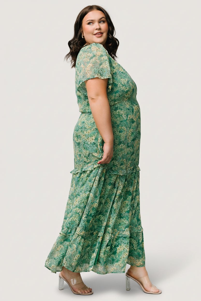 Baltic Born - Audrey Deep V Maxi Dress