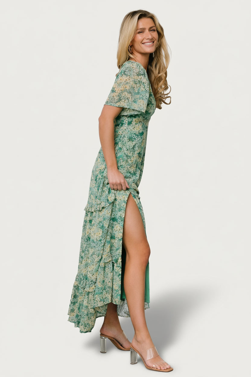 Baltic Born - Audrey Deep V Maxi Dress